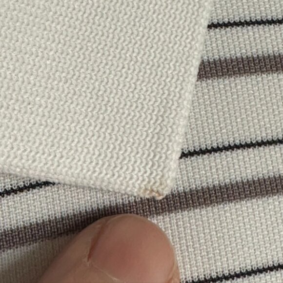 UNDER ARMOUR Polo Shirt Heat Gear Loose Performance Golf White Grey Stripe Men M - Picture 14 of 15